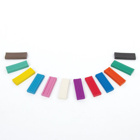 Пластилин классический ЮНЛАНДИЯ "ЮНЫЙ ВОЛШЕБНИК", 12 цветов, 240 г, СО СТЕКОМ, ВЫСШЕЕ КАЧЕСТВО, 105723