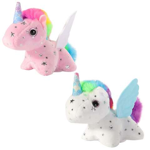 Игрушка мягкая заводная Единорог, высота 11 см, ассорти 2 цвета, WOOZOO (ВУУЗУ), 666193