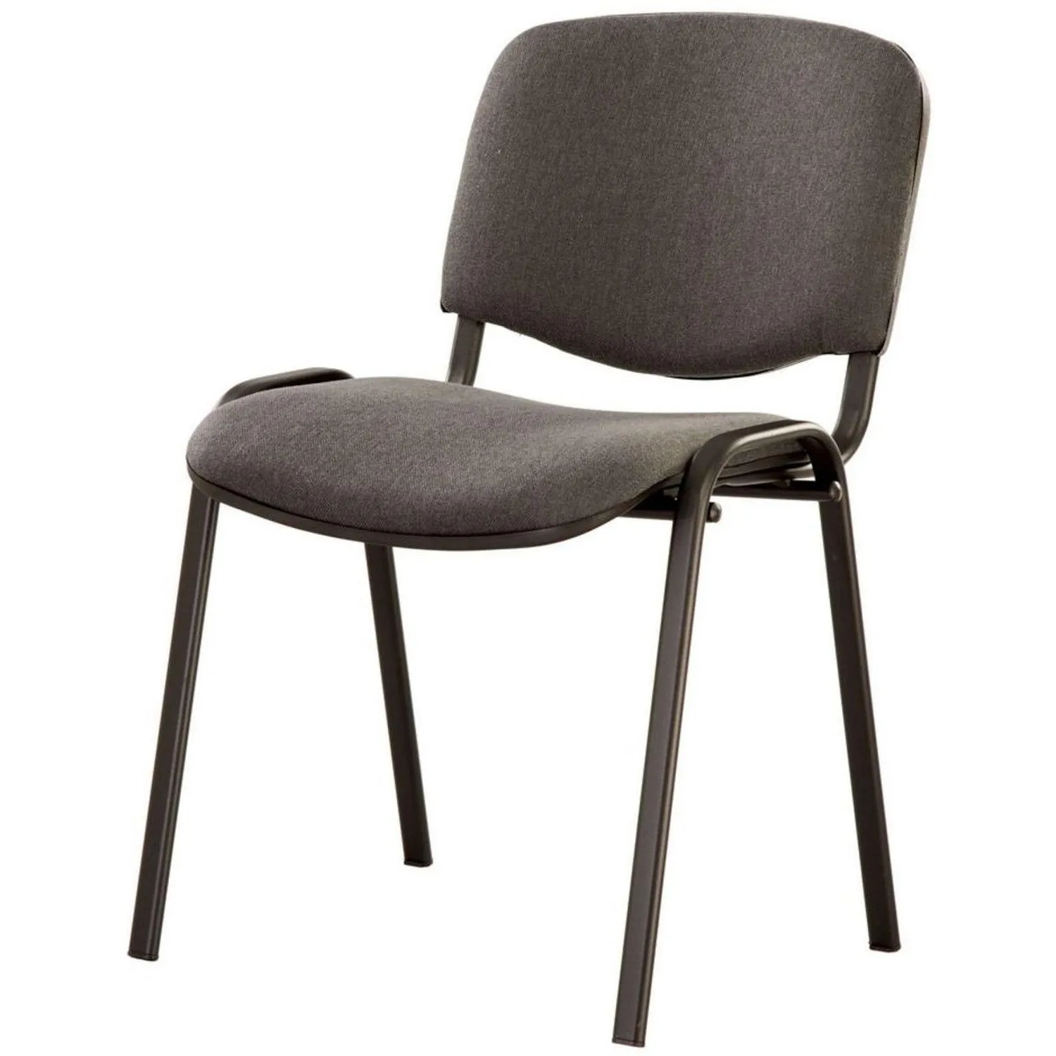 Стул 1L5_UA_EChair Rio(ИЗО/ISO) черн, ткань серая С-38