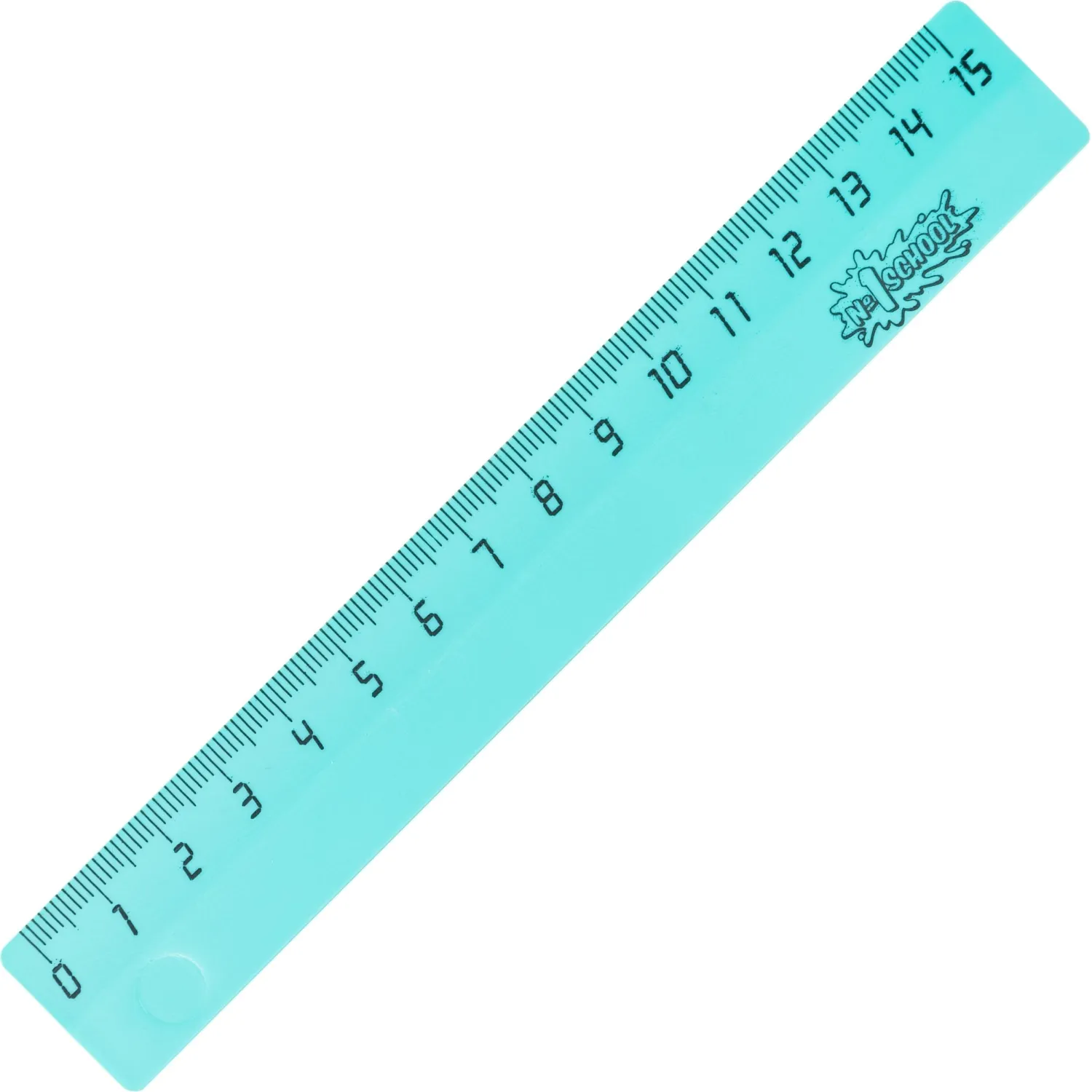 Линейка 15см пластик бирюза