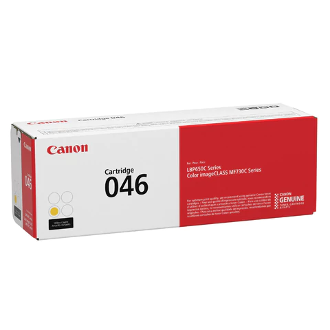 Картридж лазерный CANON (046Y) i-SENSYS LBP653Cdw / 654Cx / MF732Cdw / 734Cdw, желтый, ресурс 2300 страниц, оригинальный, 1247C002