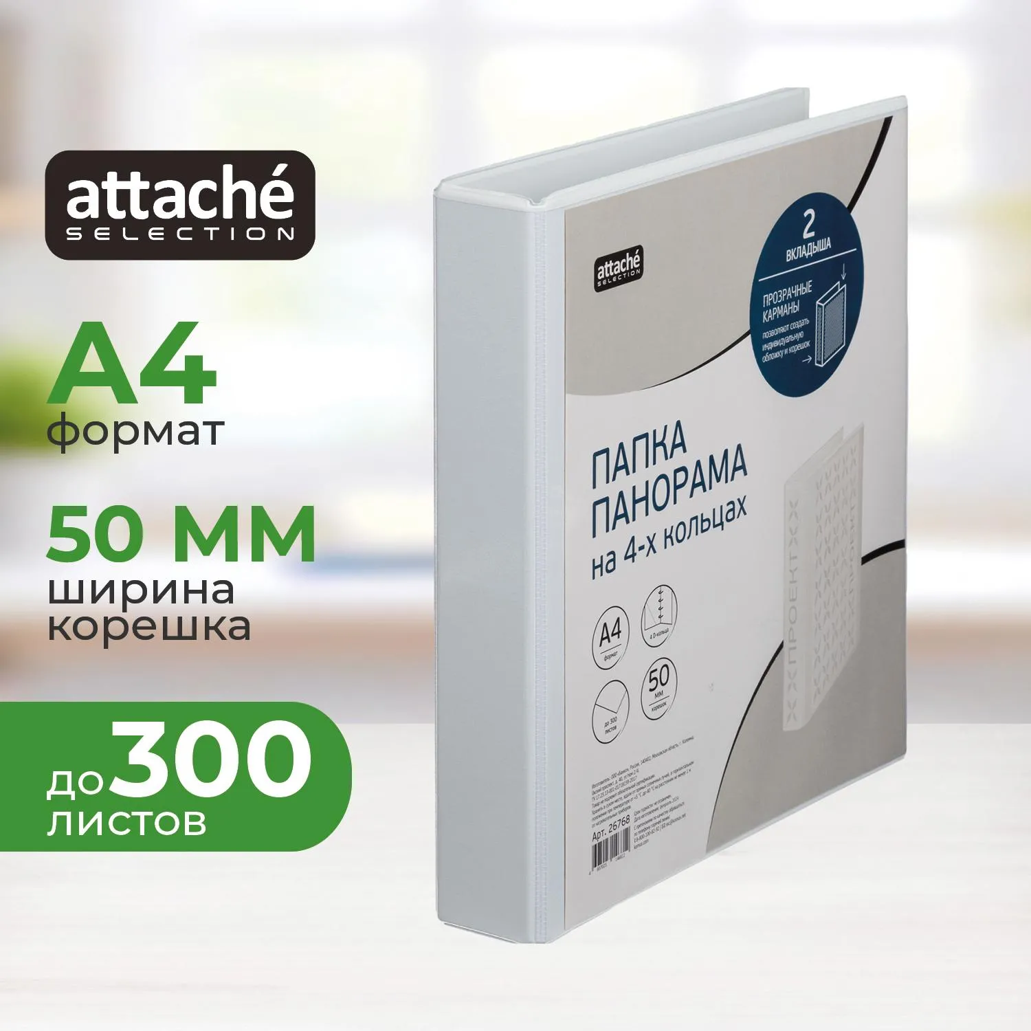 Папка на 4-х кольцах Панорама 50мм Россия, 26768К