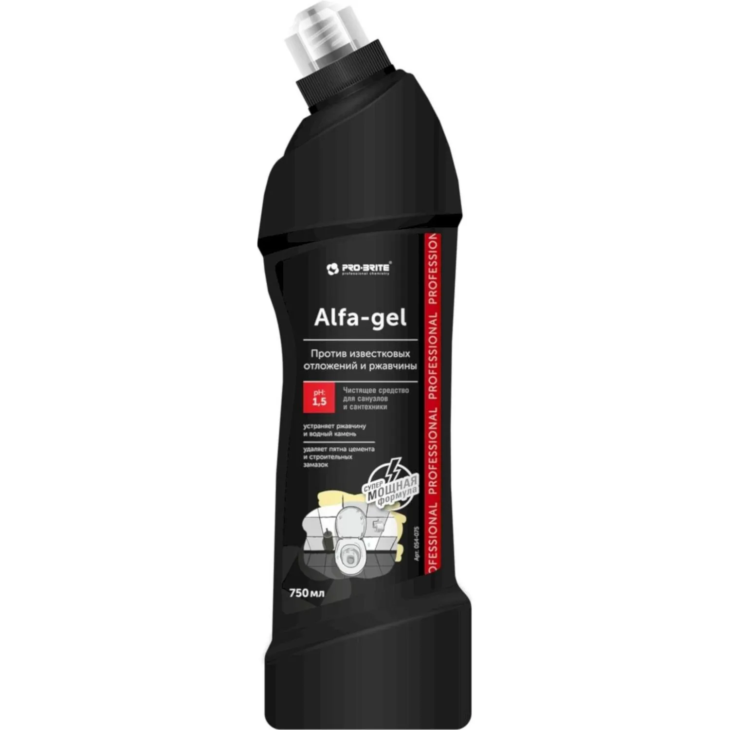 Профхим сантех кисл д/удален налета-ржавч Pro-Brite/ALFA GEL(054-075),0,75л
