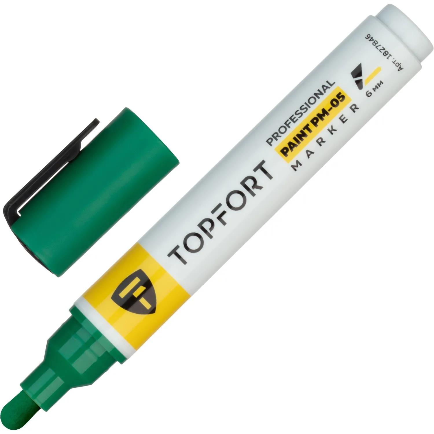 Маркер лаковый Topfort Paint 6 мм зеленый, 1827846К