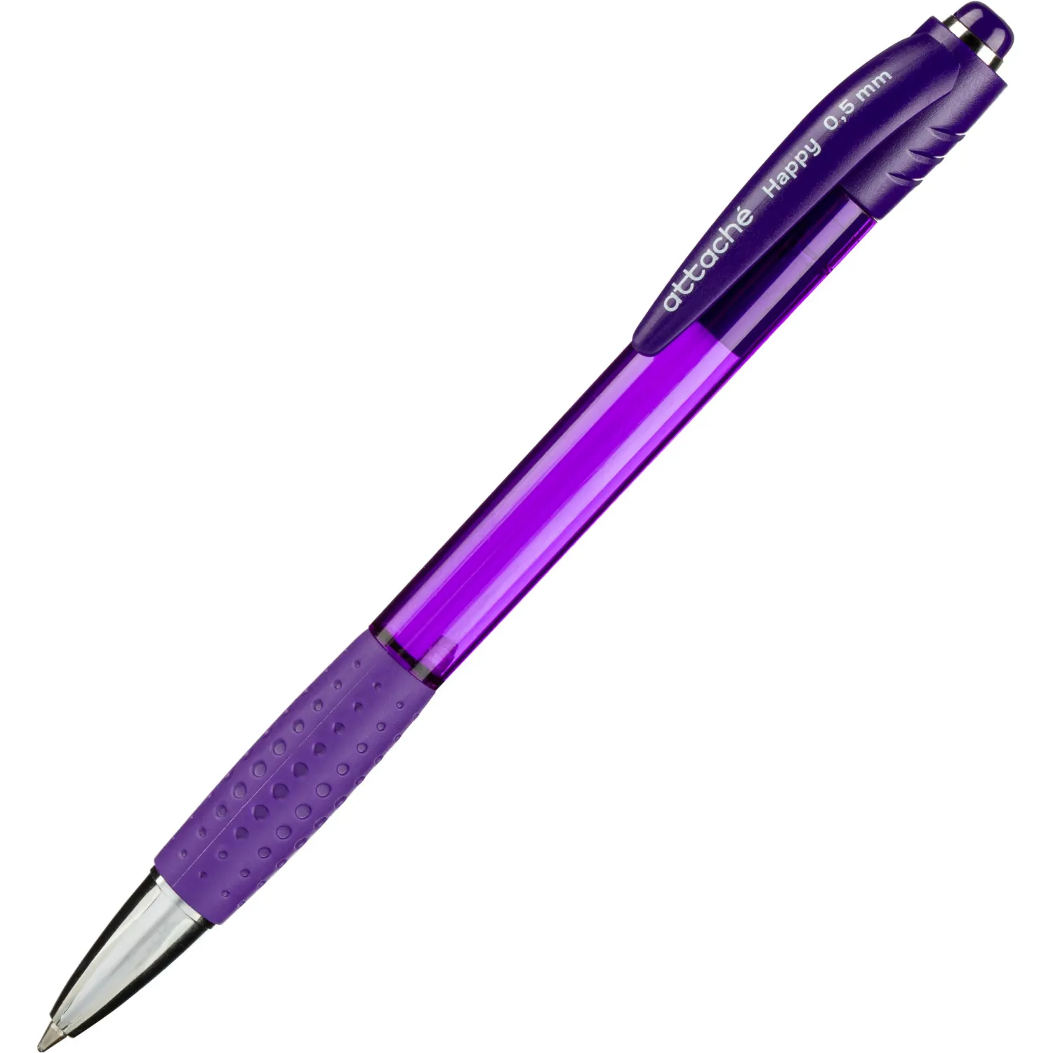 Ручка шариковая автомат. Attache Happy,фиолет корп,син,масл,манж, 389743К
