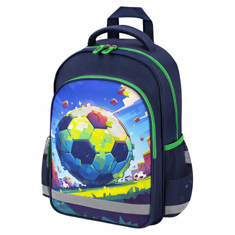 Рюкзак ПИФАГОР SCHOOL, 1 отделение, 3 кармана, "Football match", 38x28х14 см, 273171