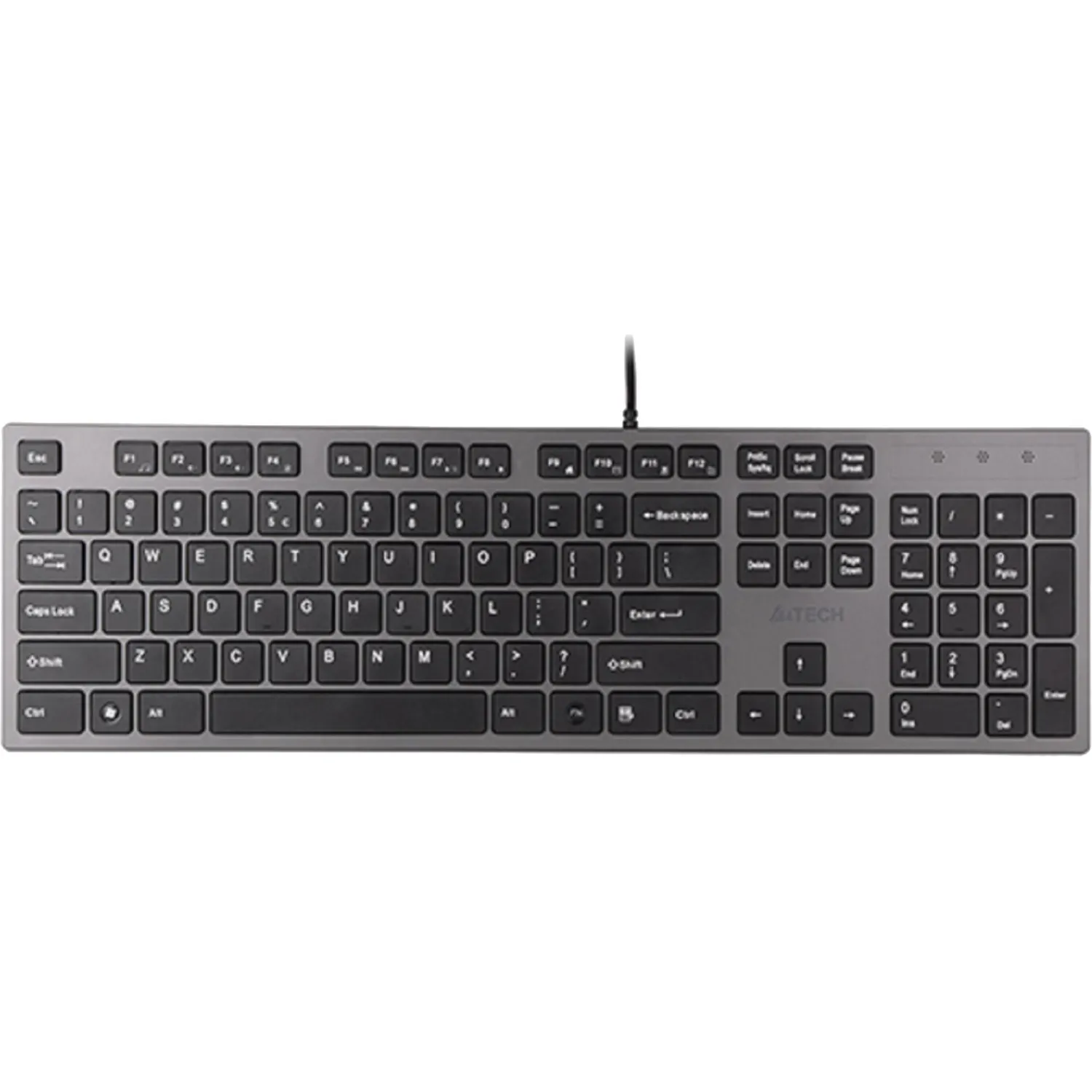 Клавиатура A4 KV-300H серый/черный USB slim, 760530К