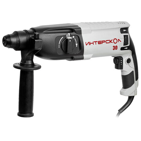 Перфоратор сетевой, 900 Вт, 1050 оборотов/мин, 5100 ударов/мин, патрон SDS+, ИНТЕРСКОЛ П-30/900ЭР, 86.1.0.00