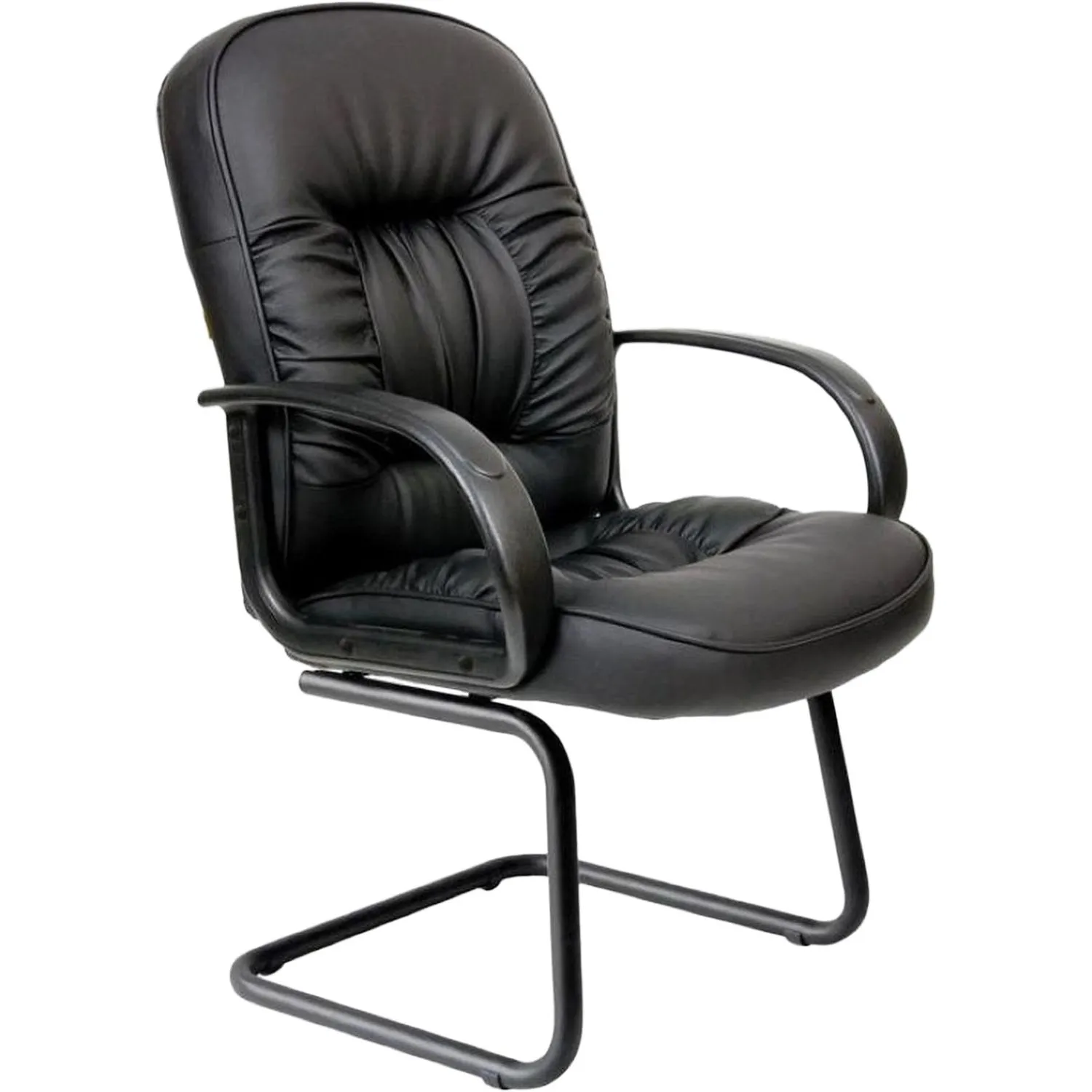 Конференц-кресло 1L5_VT_CH416-V полозья, экокожа черная