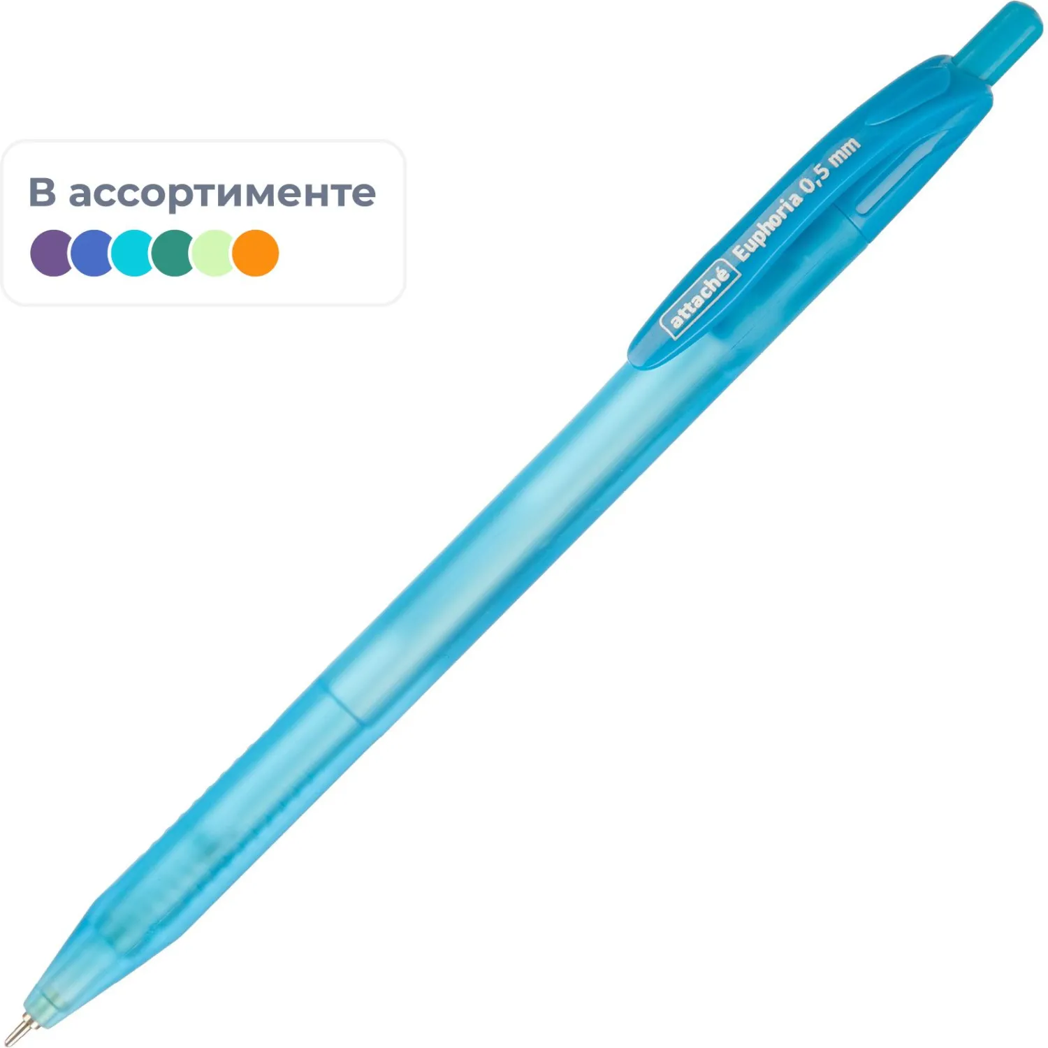Ручка шариковая автомат. Attache Euphoria масл,син,асс, 1038966К