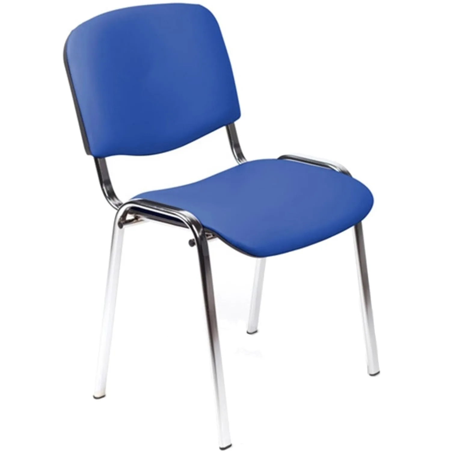 Стул UP_EChair Rio(ИЗО) хром, к/з синий Z06