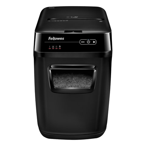 Уничтожитель (шредер) FELLOWES AUTOMAX 200C, 4 уровень секретности, фрагменты 4х38 мм, 200 листов, корзина 32 литра, FS-465, FS-46536
