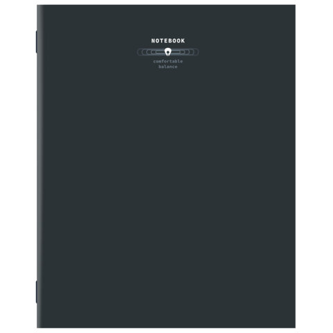 Тетрадь А5, 40 л., STAFF, скоба, клетка, офсет №2 ЭКОНОМ, обложка картон, ТЕМНАЯ, 405622