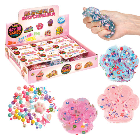 Игрушка-антистресс "Крутой замес. Няшка-вкусняшка МАРМЕЛАПКА", 6,5х6 см, ассорти, 1TOY, Т25384