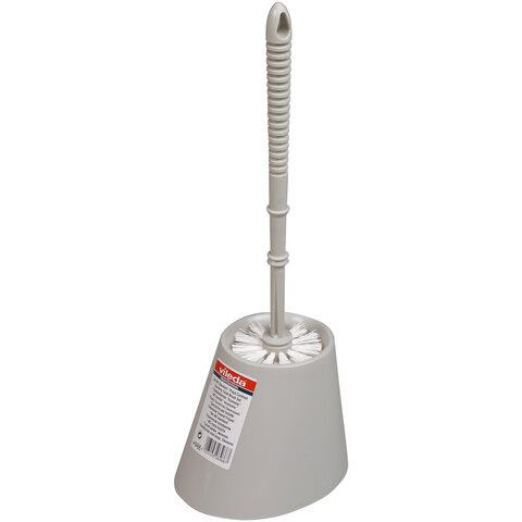 Ершик для туалета VILEDA с подставкой, щетина полипропилен, пластик, серый, 100837