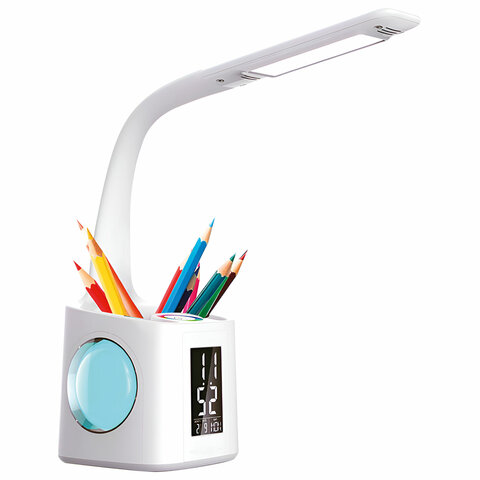 Настольная лампа / светильник / ночник с органайзером и дисплеем "8 в 1", LED 10 Вт, DASWERK (ДАСВЕРК), 238324