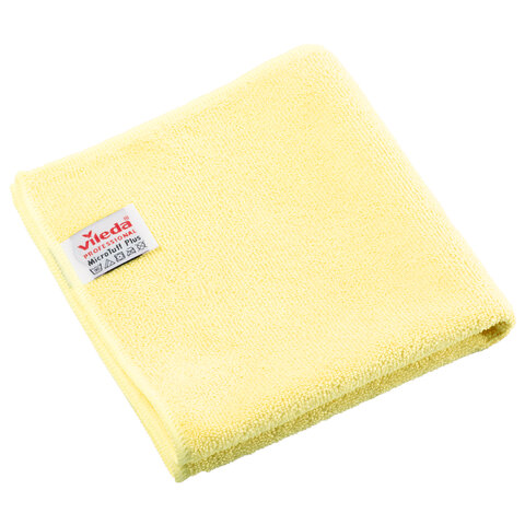 Салфетки VILEDA "МикроТафф Плюс" КОМПЛЕКТ 5шт, микрофибра, желтый, 38*38см, 174205