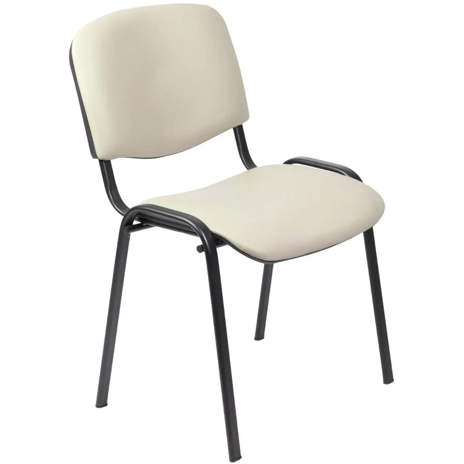 Стул 1L5_UA_EChair Rio(ИЗО/ISO) черный, к/з бежевый V-18