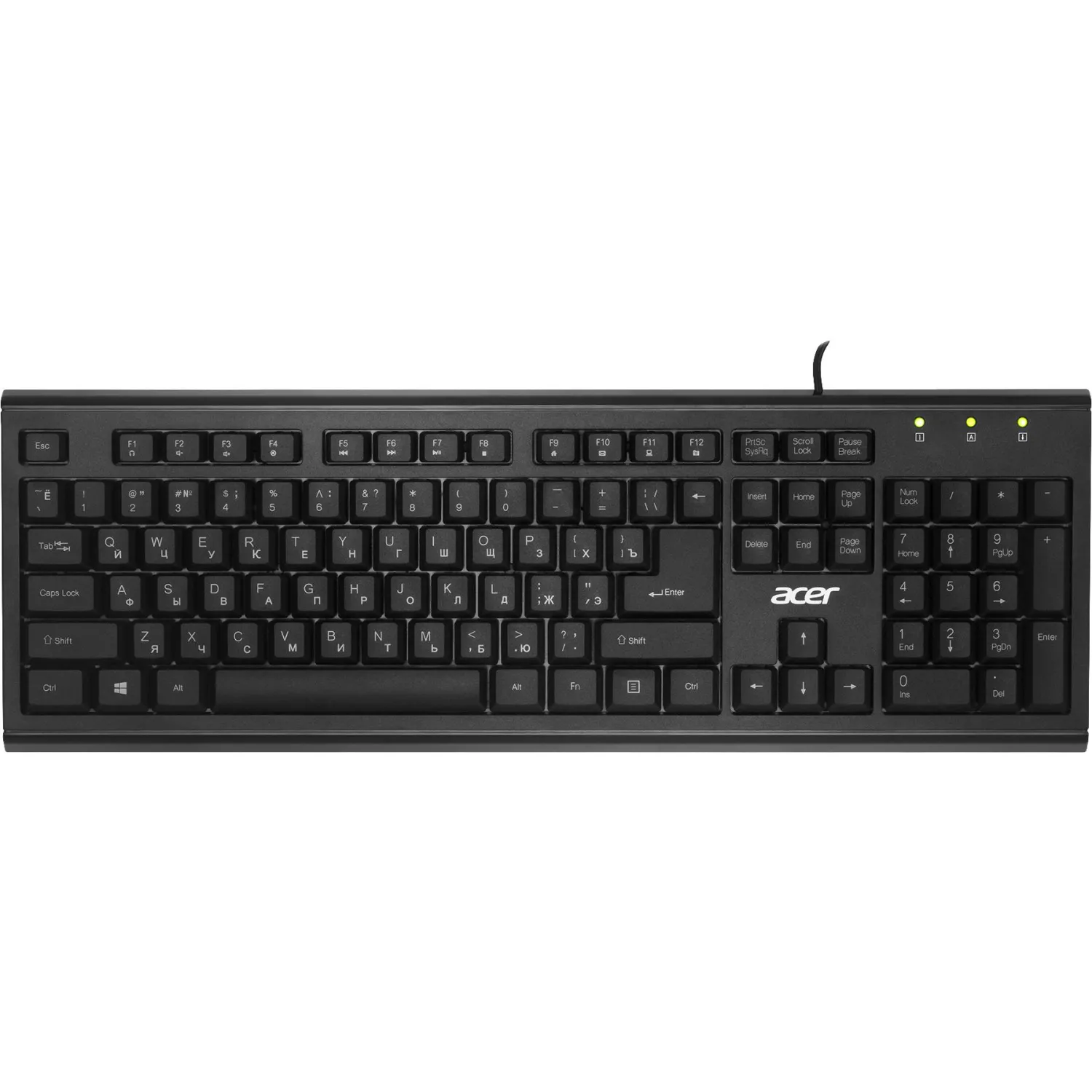 Клавиатура Acer OKW120 black USB(ZL.KBDEE.006)