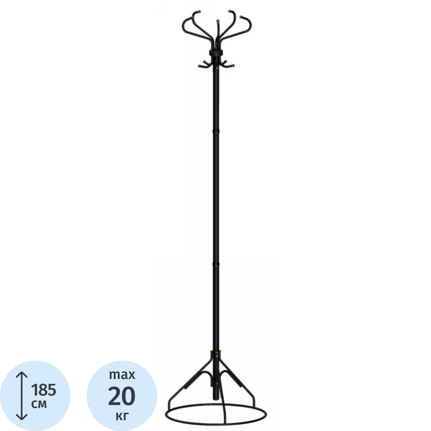 Вешалка TI_напольная Ажур 2Ф черный