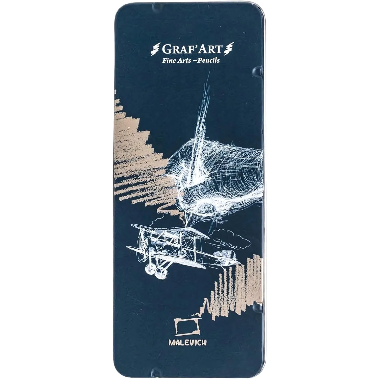 Набор чернографитных карандашей Малевичъ Graf'Art,метал.кор,(8шт/уп),197900