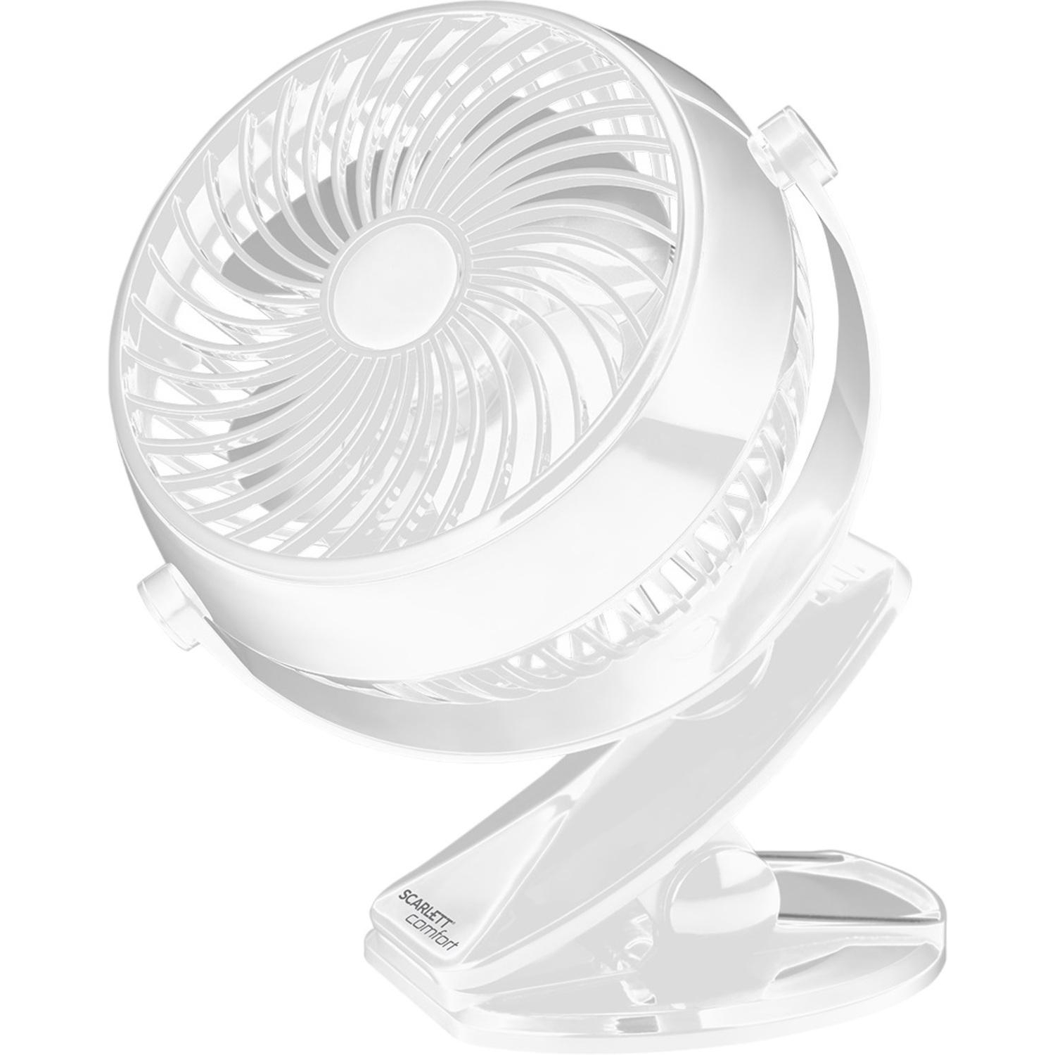 Вентилятор SCARLETT SC-DF111S98, 3.2Вт, 10см, USB, настольный, белый