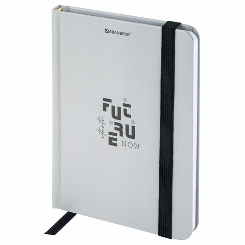 Блокнот с резинкой в клетку 96 л., МАЛЫЙ ФОРМАТ А6, 109х148 мм, твердая обложка, BRAUBERG, "Future", 116332