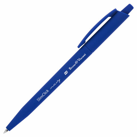 Ручка шариковая автоматическая BRUNO VISCONTI "SlimClick NAVY", СИНЯЯ, линия 0,4 мм, 20-0419