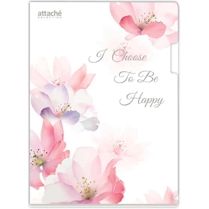 Папка уголок А4, 180мкм,   Flower Dreams  ассорти, 6 шт.уп