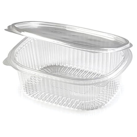 Одноразовый контейнер овальный 500 мл, С КРЫШКОЙ ЮП-РКС, КОМПЛЕКТ 360 шт., прозрачный ПЭТ, ЮПЛАСТ, ЮУПМ6131