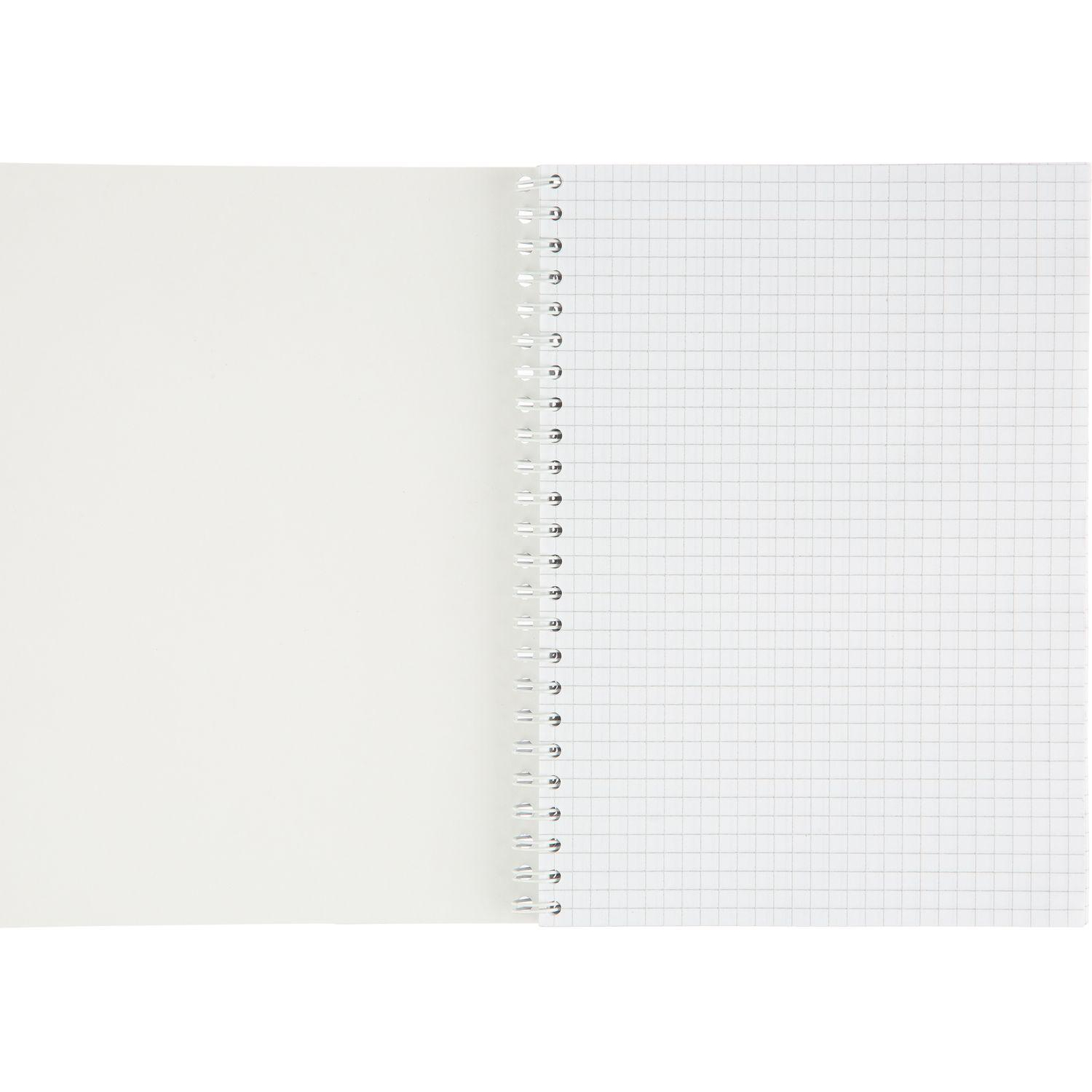 Бизнес-тетрадь А5 96л Attache Metallic Синий клетка, греб, картон, фольга