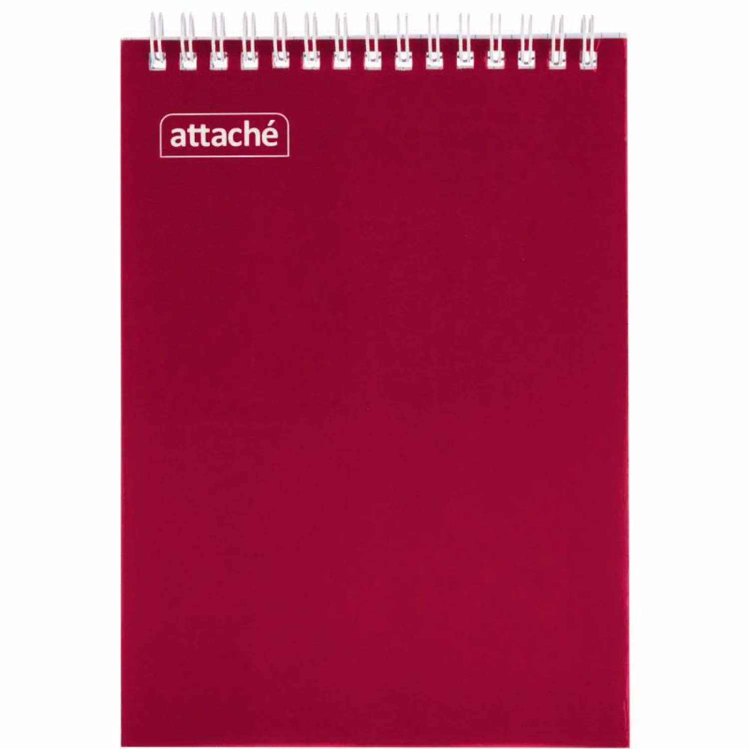 Блокнот на спирали А5 60л. ATTACHE, бордо, блок 60г, обложка 215г