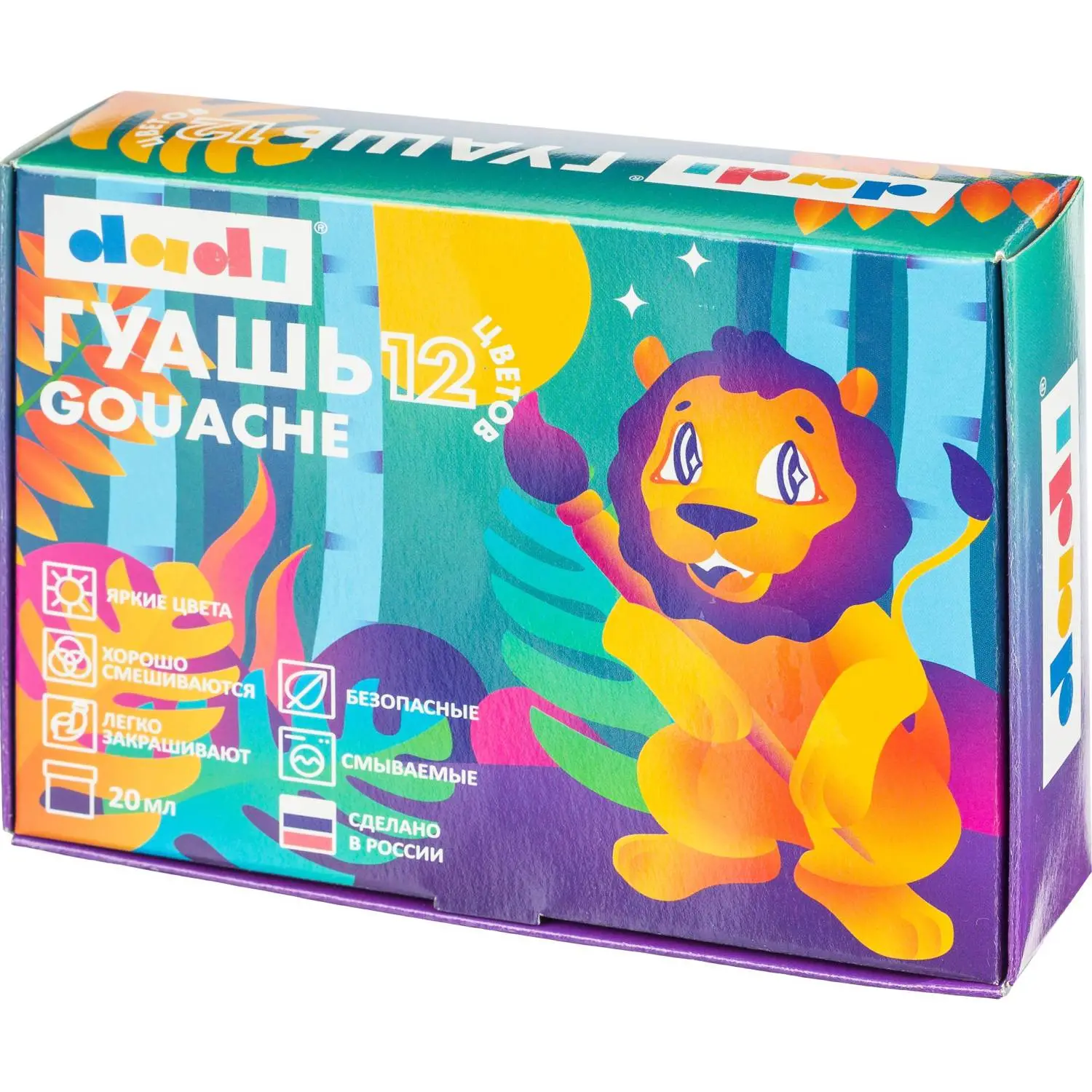 Гуашь Dadi набор 12 цветов 20 мл