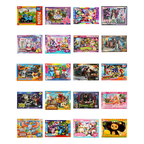 Пазл картонный для детей, лицензия АССОРТИ, УМНЫЕ ИГРЫ