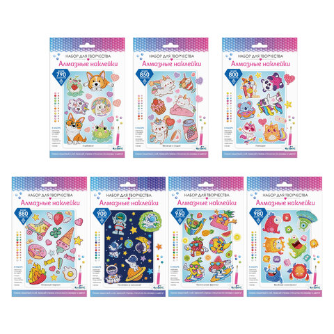 Набор для творчества "Алмазные наклейки", АССОРТИ, ORIGAMI, 08702