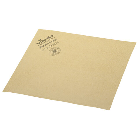 Салфетки VILEDA "ПВАмикро" КОМПЛЕКТ 5шт, искуственная замша, желтый, 35*38см, 143592