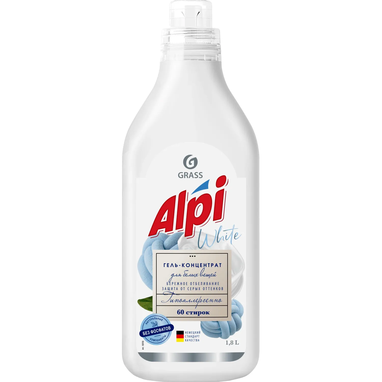 Гель для стирки ALPI white gel конц для белых вещей 1,8л, 1606663К