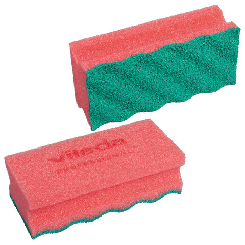 Губки VILEDA Красные "ПурАктив" КОМПЛЕКТ 10шт, против загрязнений, БЕЗ ЦАРАПИН,, 123116