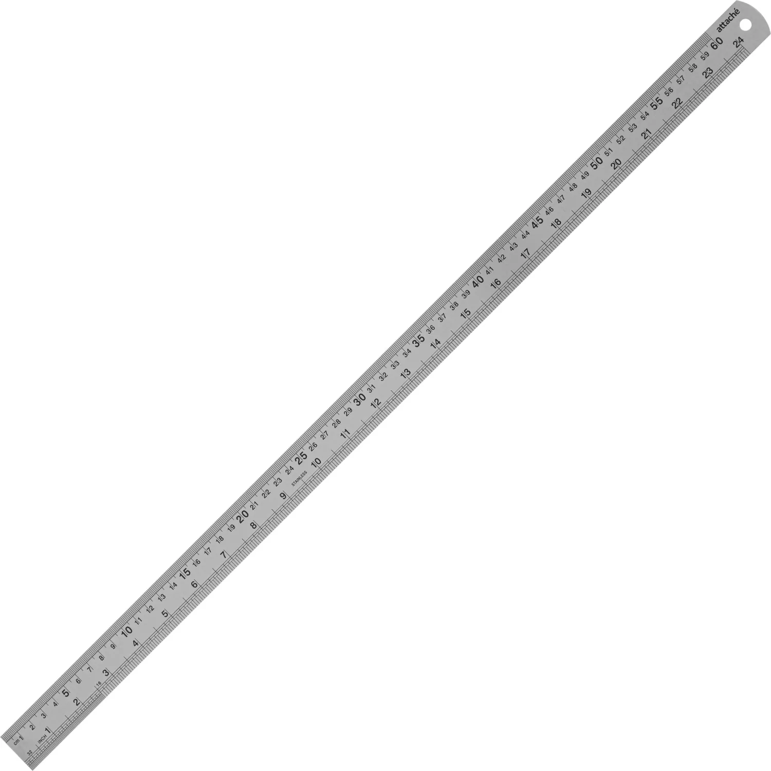Линейка металлическая 60см Attache (24х9/8 ), 35820К