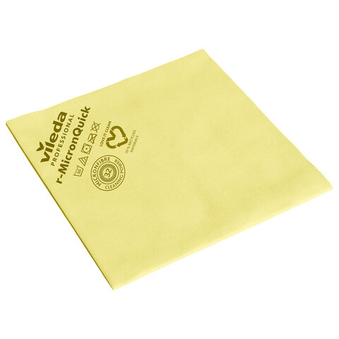 Салфетки микроволоконная VILEDA "МикронКвик" КОМПЛЕКТ 5шт, желтый, 38*40см, 170638