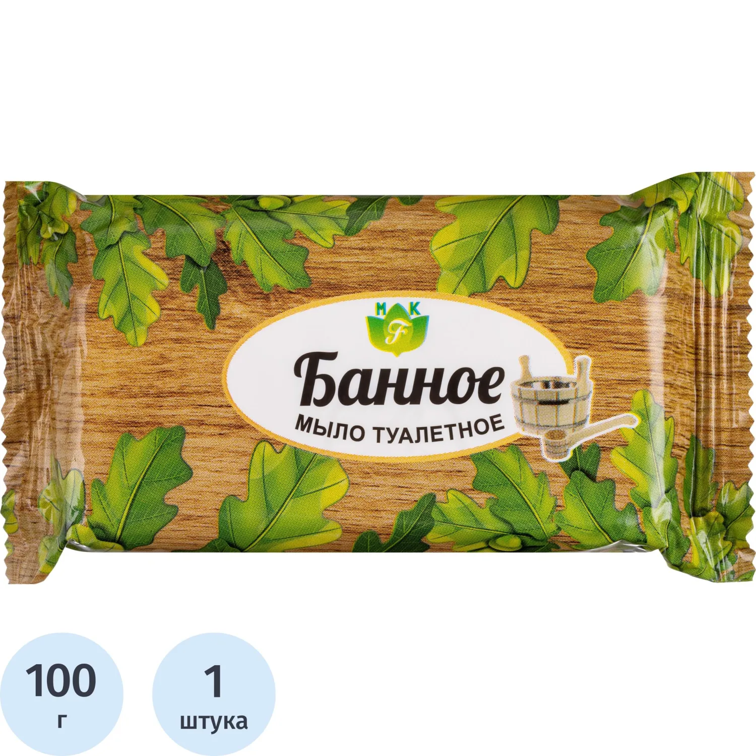 Мыло туалетное Банное в цв.уп 100 гр, 2465341К