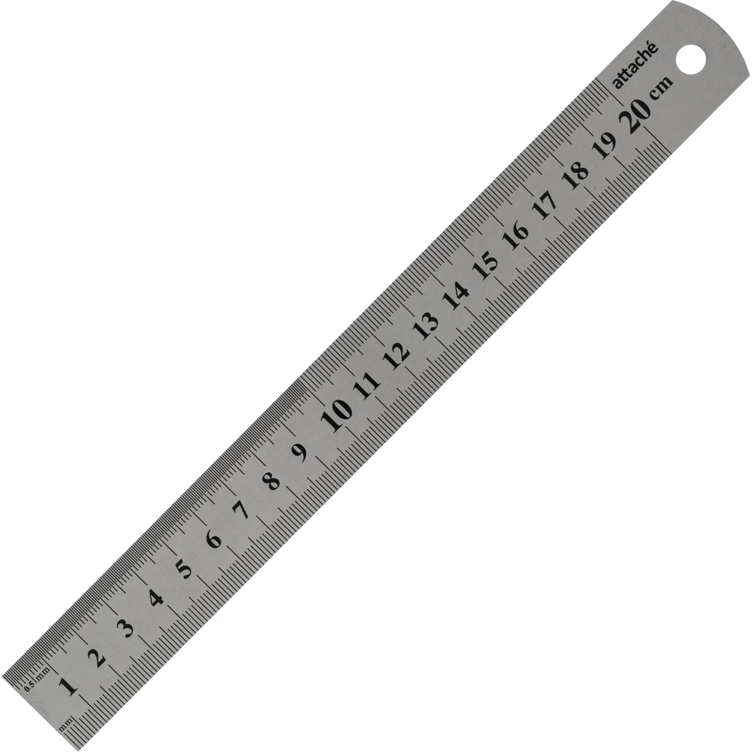 Линейка металлическая 20 см Attache, 514966К