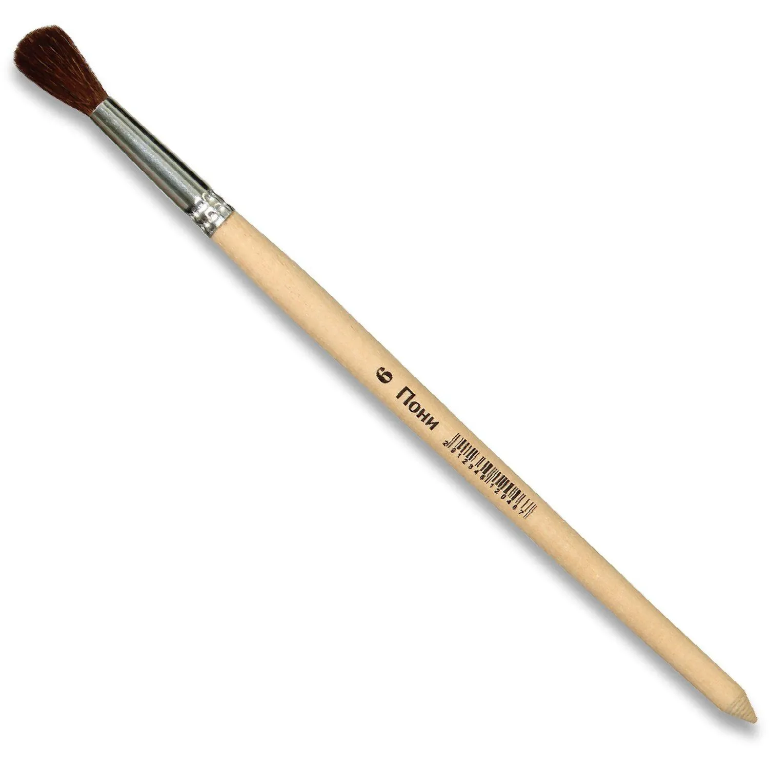 Кисть №1 School, пони, круглая, N6