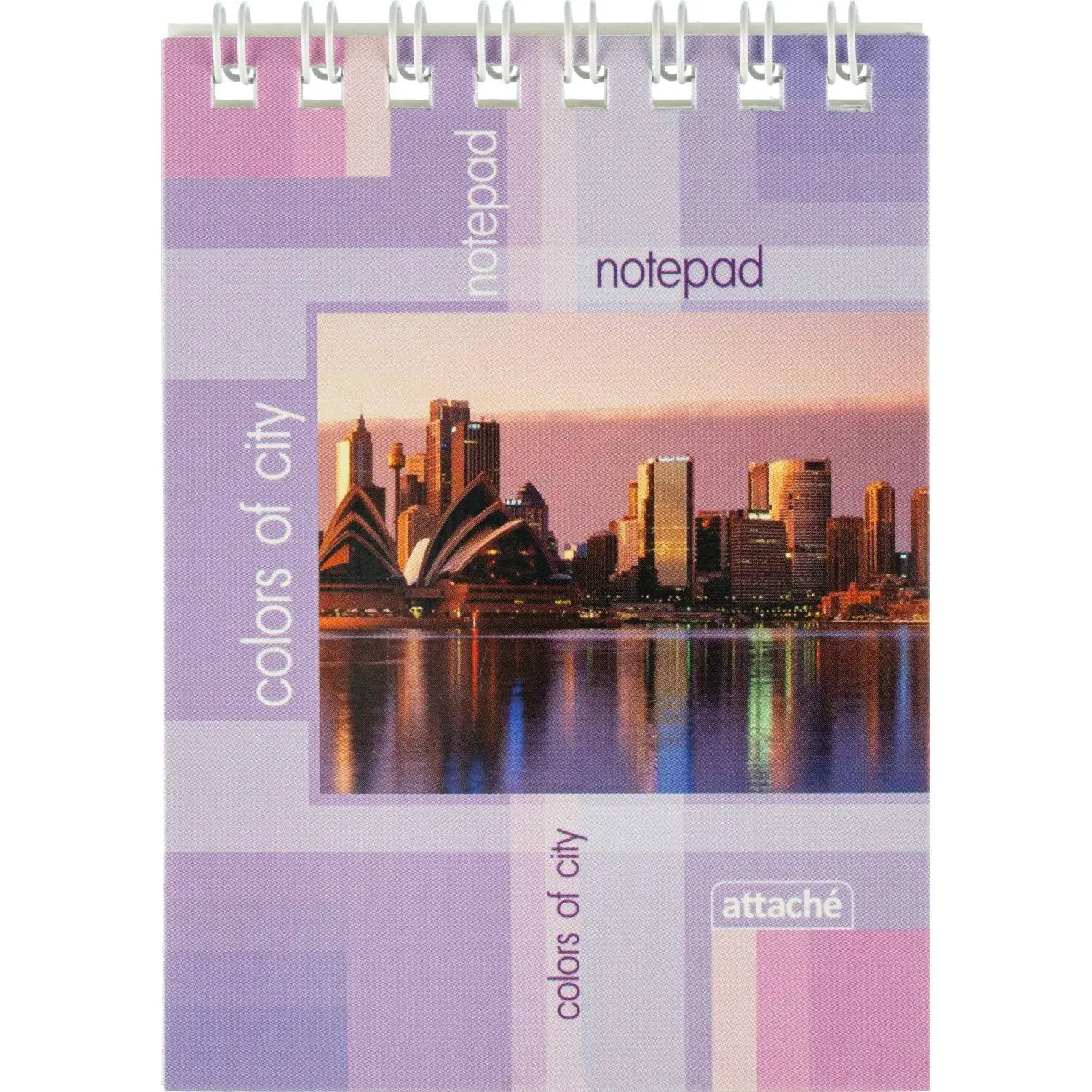 Блокнот на спирали А7 40л.  БИЗНЕС ATTACHE 14с153 клет.