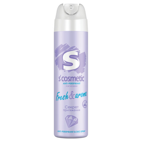 Дезодорант-антиперспирант женский 145 мл, S’COSMETIC "Fresh & aroma", СИБИАР, 5-05.01.026.15