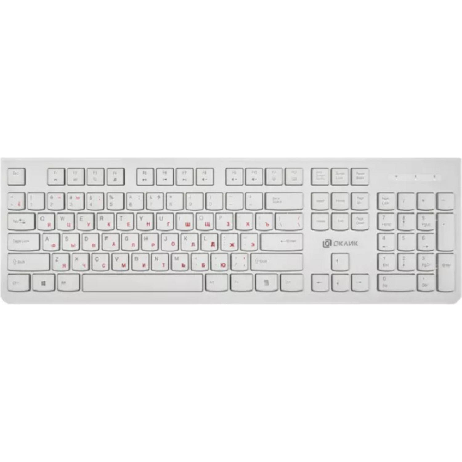 Клавиатура Oklick 505M USB, белый