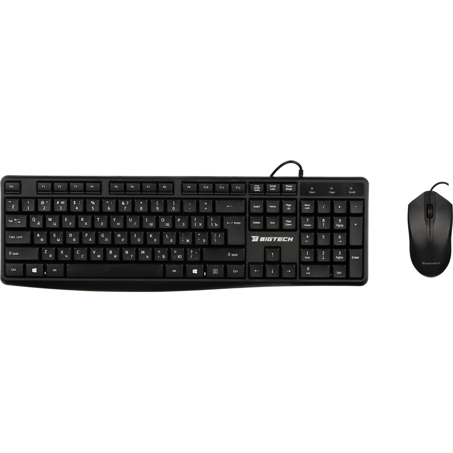 Набор клавиатура+мышь черный проводн.(104кн, 1000DPi) BT-JKMC-001/KM-108