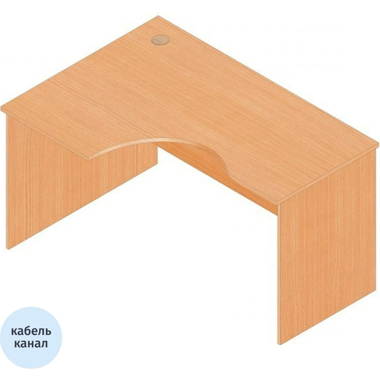 Стол 1L5_А Референт Р.СКУ-14 эргономичный левый, Бук-С