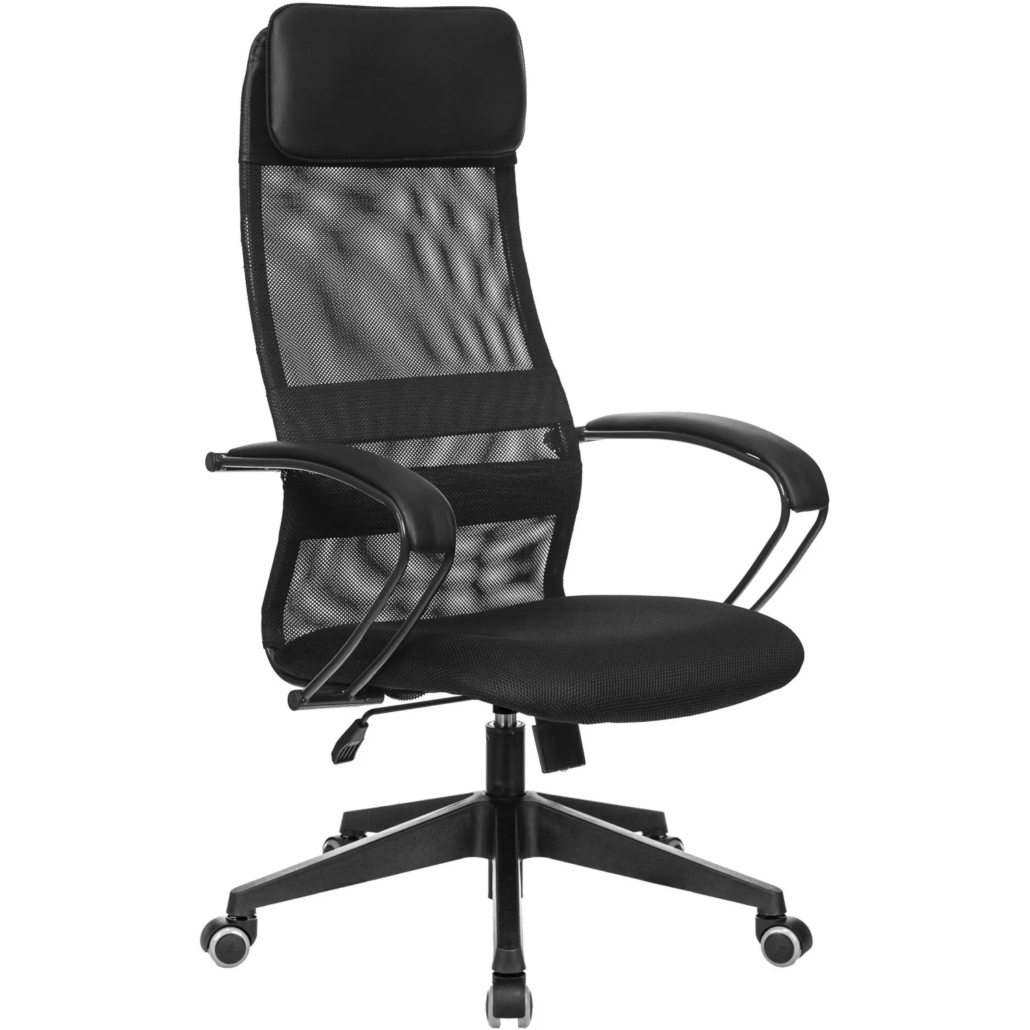 Кресло 1L5_VB_EChair-655 TTW сетка/ткань черный, пластик