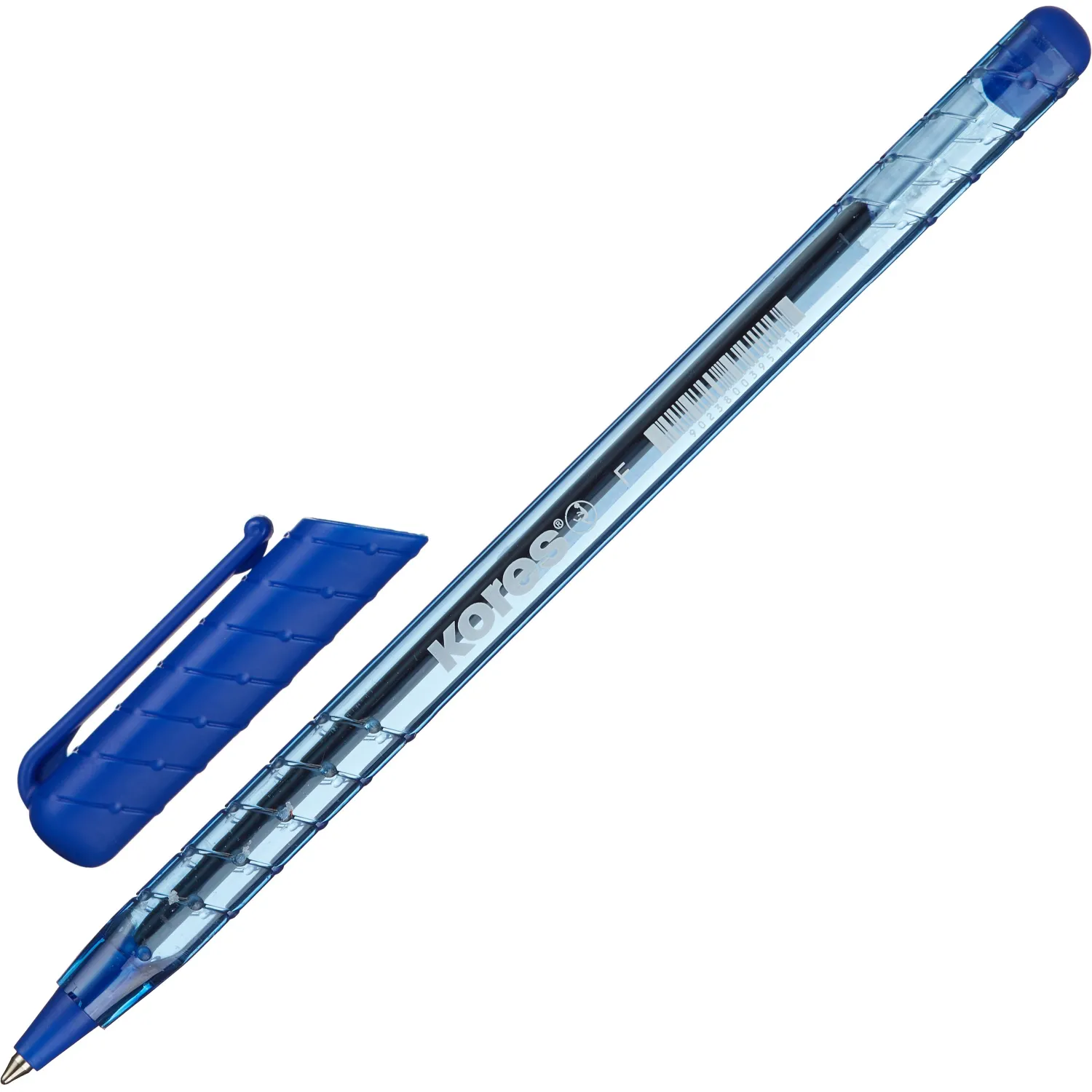 Ручка шариковая неавтомат. KORES К1 F(0,7мм) треуг.корп, син.ст.39511, 479018К